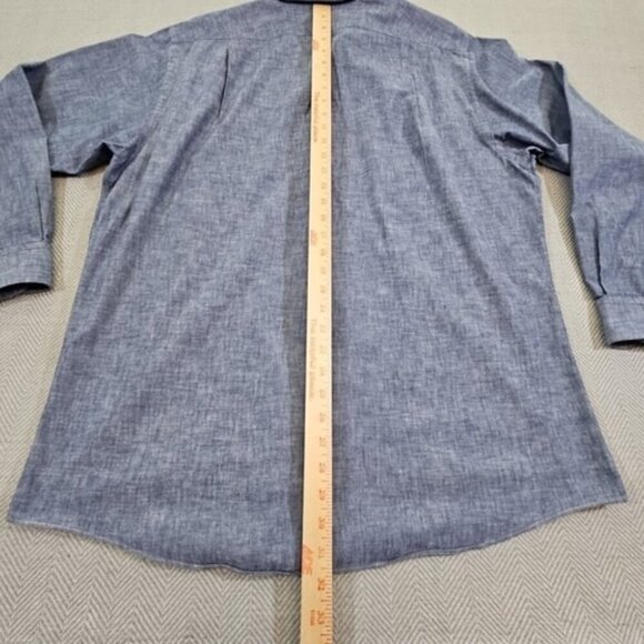 Ratio Clothing Button Up Shirt Men's XL Light Blue Long Sleeve Made In USA - Picture 12 of 15